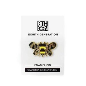 NWT Eighth Generation “Bee Supportive” Enamel Pin by Michelle Lowden (Acoma)